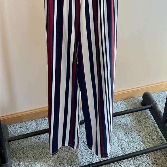 Cranberry and navy Girls Long Jumper size 12 - Picture 2 of 4